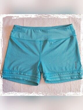 Reebok Women’s Athletic Bike / Workout Shorts in Teal Size Large